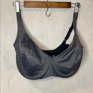 Cacique Unlined Full Coverage Gray Bra Size 38H